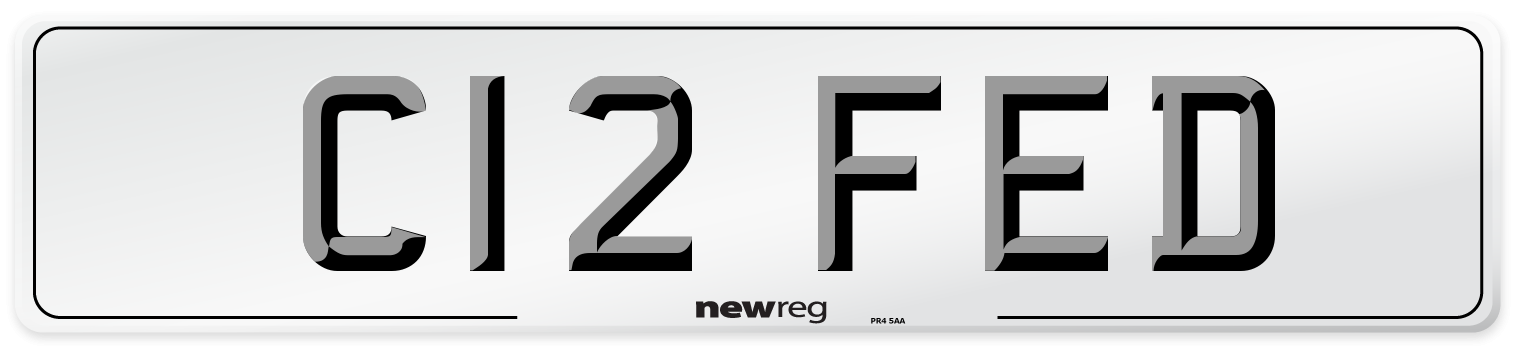 C12 FED Number Plate from New Reg